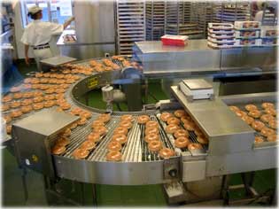 A Krispy Kreme helyben gyártja a fánkot